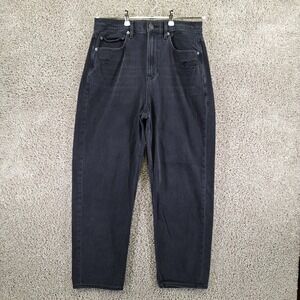 American Eagle Jeans Womens‎ 12 (Fits 31x27) Black Real Good Pockets Distressed